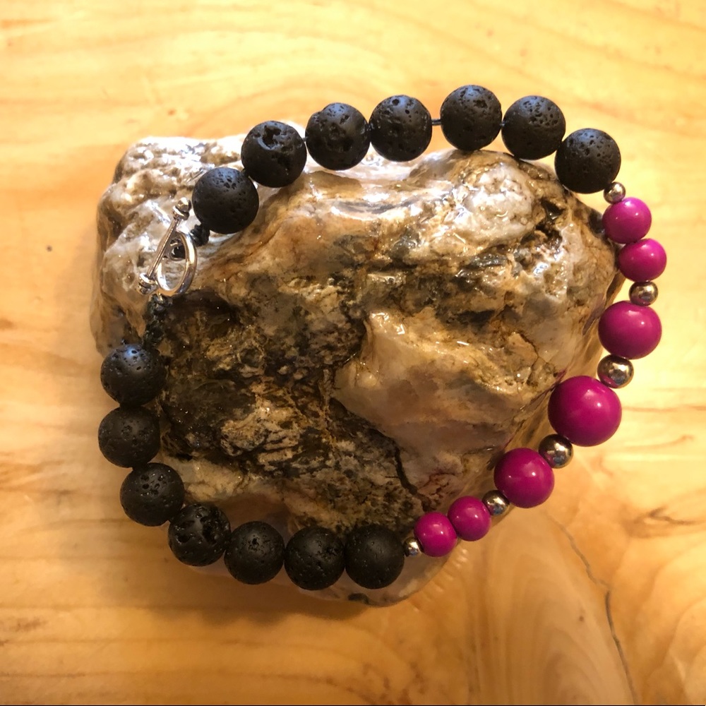 Homemade high quality Lava Stone diffuser Bracelet